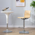 PU leather armless height adjustable swivel bar chair